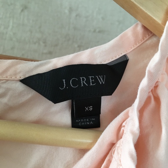 J crew tie front top xs peach color - Picture 4 of 7